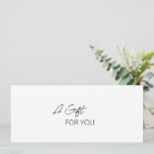 シンプルQRコーエレガントドギフトモダン証明書 (スタンド正面)