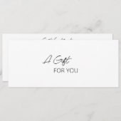 シンプルQRコーエレガントドギフトモダン証明書 (正面/裏面)