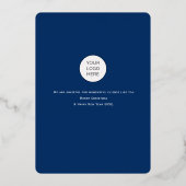 シンプルQRコーエレガントド業務ホリデーカード 箔シーズンカード (裏面)