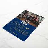 シンプルQRコーエレガントド業務ホリデーカード 箔シーズンカード (回転した状態)