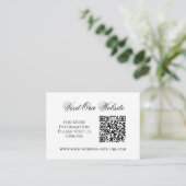 シンプルQRコーエレガントドWebサイトの結婚閲覧 エンクロージャーカード (スタンド正面)
