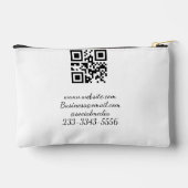 シンプルQRコーカスタムド名の追加文字クラシック アクセサリーポーチ (裏面)
