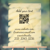 シンプルQRコーカスタムド名の追加文字クラシック アクリルサイン (ニュートラル)