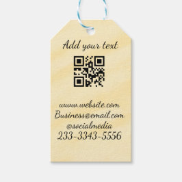 シンプルQRコーカスタムド名の追加文字クラシック ギフトタグ