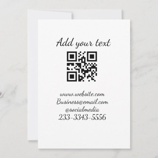 シンプルQRコーカスタムド名の追加文字クラシック シーズンカード (正面)