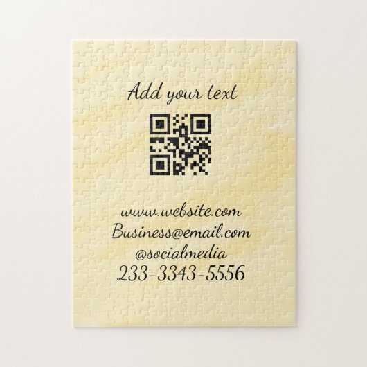 シンプルQRコーカスタムド名の追加文字クラシック ジグソーパズル (縦)