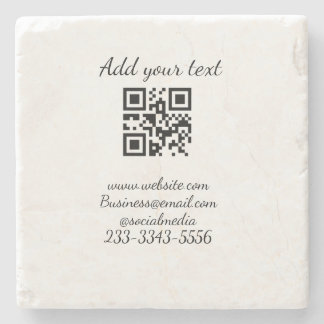シンプルQRコーカスタムド名の追加文字クラシック ストーンコースター