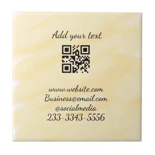 シンプルQRコーカスタムド名の追加文字クラシック タイル (正面)