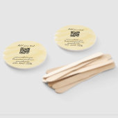 シンプルQRコーカスタムド名の追加文字クラシック ハンドファン (組立なし)