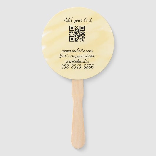 シンプルQRコーカスタムド名の追加文字クラシック ハンドファン (正面)