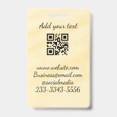 シンプルQRコーカスタムド名の追加文字クラシック バッジ (裏面)