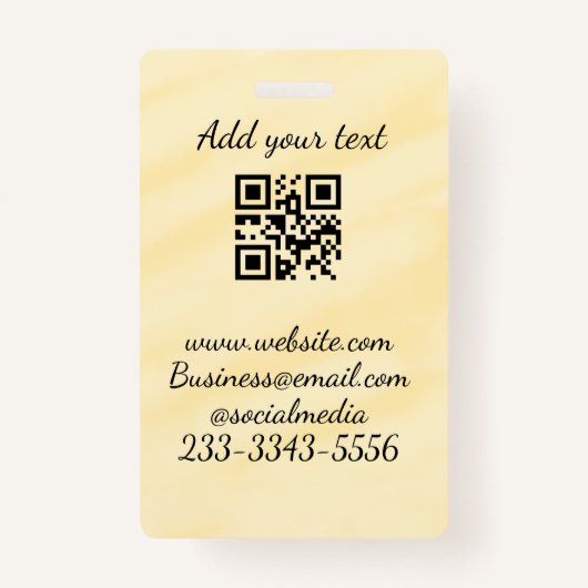 シンプルQRコーカスタムド名の追加文字クラシック バッジ (正面)
