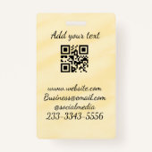 シンプルQRコーカスタムド名の追加文字クラシック バッジ (裏面)