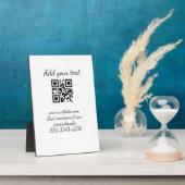 シンプルQRコーカスタムド名の追加文字クラシック フォトプラーク (側面)