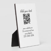 シンプルQRコーカスタムド名の追加文字クラシック フォトプラーク (側面)