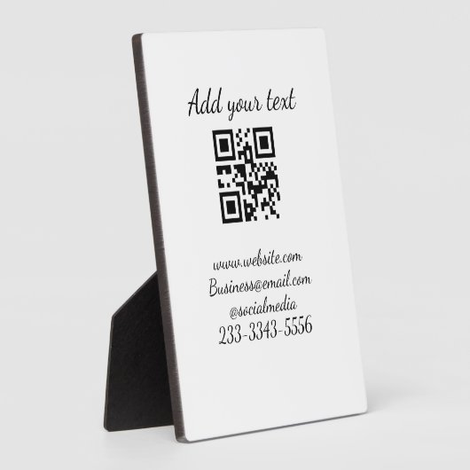 シンプルQRコーカスタムド名の追加文字クラシック フォトプラーク (側面)