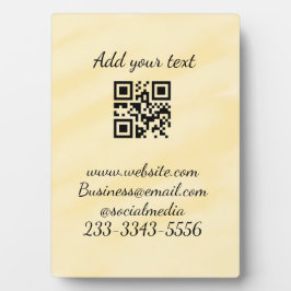 シンプルQRコーカスタムド名の追加文字クラシック フォトプラーク