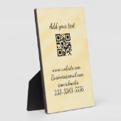 シンプルQRコーカスタムド名の追加文字クラシック フォトプラーク (側面)