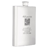 シンプルQRコーカスタムド名の追加文字クラシック フラスク (右)