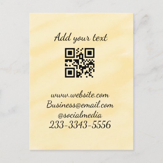 シンプルQRコーカスタムド名の追加文字クラシック ポストカード (正面)