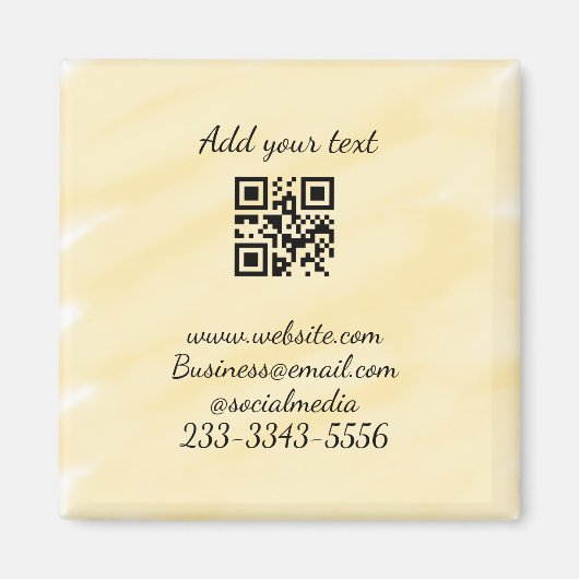 シンプルQRコーカスタムド名の追加文字クラシック マグネット (正面)