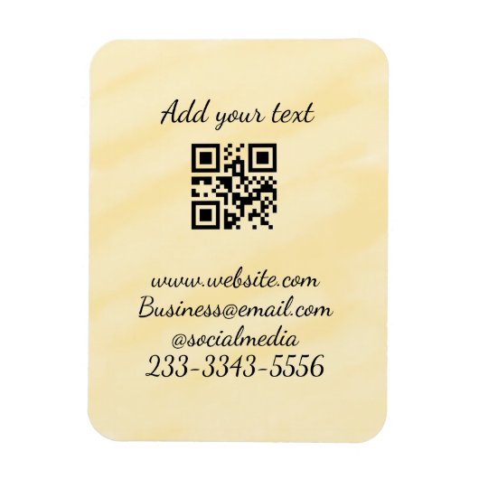 シンプルQRコーカスタムド名の追加文字クラシック マグネット (縦)