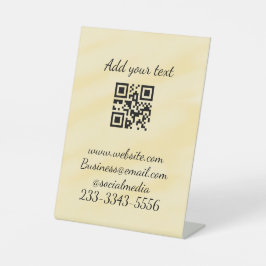 シンプルQRコーカスタムド名の追加文字クラシック 台座サイン