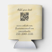 シンプルQRコーカスタムド名の追加文字クラシック 缶クーラー (裏面)