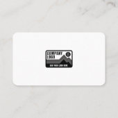 シンプルQRコードと会社のロゴ 名刺 (裏面)