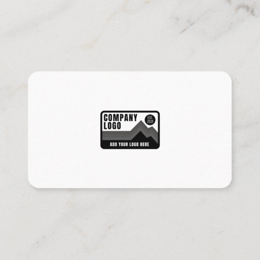 シンプルQRコードと会社のロゴ 名刺 (裏面)