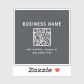 シンプルQRコードのテンプレート | ダークグレー シール (シート)