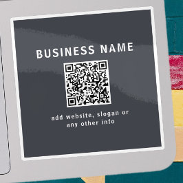 シンプルQRコードのテンプレート | ダークグレー シール