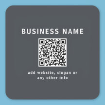シンプルQRコードのテンプレート | ダークグレー