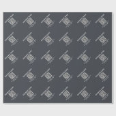 シンプルQRコードのテンプレート | ダークグレー ラッピングペーパー (フラット)