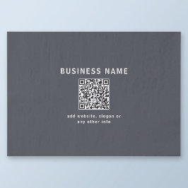 シンプルQRコードのテンプレート | ダークグレー 薄葉紙