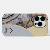 シンプルQRコードまモダンたはロゴに対応した抽象芸術 Case-Mate iPhoneケース (裏面 (横))