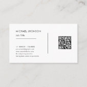 シンプルQrコードソーシャルメディアのロゴホワイト 名刺 (正面)