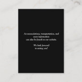 シンプルQRコードブラック結婚ズ エンクロージャーカード (裏面)