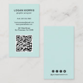 シンプルQRコードモダン 名刺 (正面/裏面)