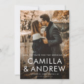 シンプルQRコード2写真結婚の セーブザデート (正面)