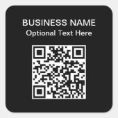 シンプルQRコード |ビジネス名 スクエアシール (正面)