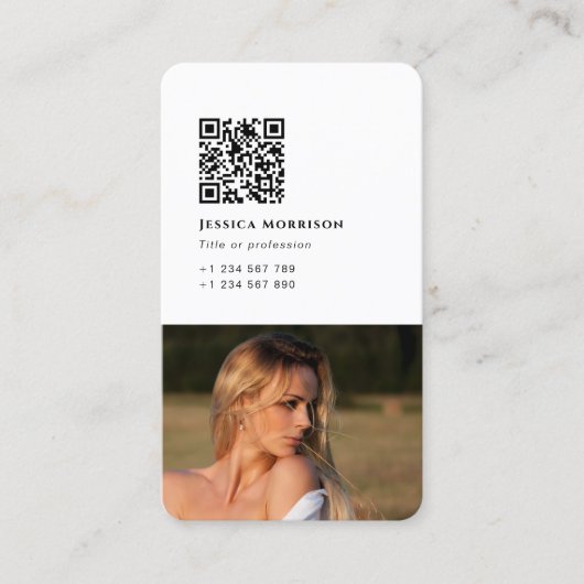 シンプルQRコーモダンド写真家ネットワーク 名刺 (正面)