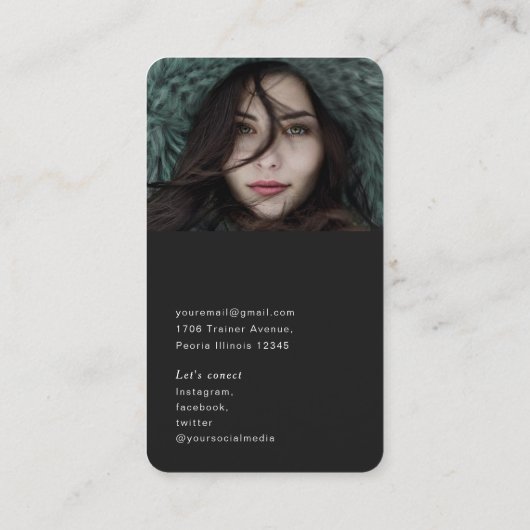 シンプルQRコーモダンド写真家ネットワーク 名刺 (裏面)