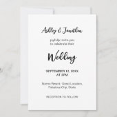 シンプルQRコーモダンドRSVP結婚式招待状 招待状 (正面)