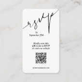 シンプルQRコー結婚ド エンクロージャーカード (正面)