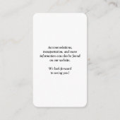 シンプルQRコー結婚ド エンクロージャーカード (裏面)