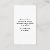 シンプルQRコー結婚ド エンクロージャーカード (裏面)