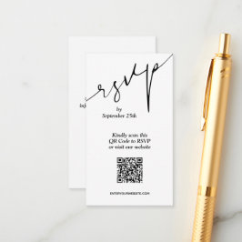 シンプルQRコー結婚ド エンクロージャーカード