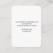 シンプルQRコー結婚ド エンクロージャーカード (裏面)