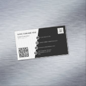 シンプルQRフォーマルコードプロフェッショナルモダン マグネット名刺 (インサイチュ)